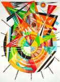 "Energy Art 4"  oliemaleri af Ole Valdemar Nielsen - størrelse 90x120